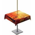 thumbnail image 1 of Fsddascl Fall Thanksgiving Outdoor Tablecloth - 60x60 Inch Square Dining Table Cover, Red Orange Sunrise Forest Autumn Waterproof Outdoor Table Cloth with Umbrella Hole & Zipper for Picnic/Patio, 1 of 7