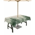 thumbnail image 1 of Fsddascl Farmhouse Mist Forest Outdoor Tablecloth - 60x84 Inch Rectangle Dining Table Cover, Vintage Trees Natural Landscape Waterproof Outdoor Table Cloth with Umbrella Hole & Zipper for Patio, 1 of 7
