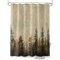 Fsddascl Forest Tree Shower Curtain Set - 36" x 78" Washable Bathtub Curtain with 12 Hooks, Modern Vintage Winter Fall Natural Plant Waterproof Fabric Stall Shower Curtains for Bathroom/Bathtub