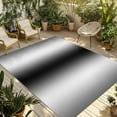 thumbnail image 1 of Fsddascl Gray Black Outdoor Rug for Patio/Deck/Porch, Non-Slip Large Area Rug 5 x 8 Ft, Modern Gradient Geometric Indoor Outdoor Rugs Washable Area Rugs, Reversible Camping Rug Carpet Runner, 1 of 5