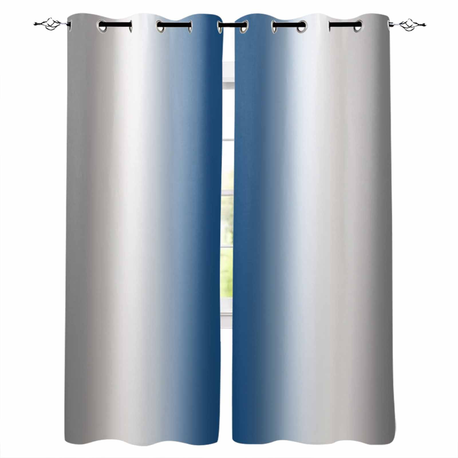 Fsddascl Gray Blue Blackout Curtains for Bedroom/Living Room, Thermal