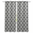 thumbnail image 1 of Fsddascl Gray Morocco Blackout Curtains for Bedroom/Living Room, Thermal Insulated Kitchen Curtains, Vintage Minimalist Boho Ethnic Pattern Grommet Darkening Window Treatment Drapes 52"x84"x2, 1 of 8
