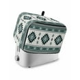 thumbnail image 1 of Fsddascl Green Boho Small Toaster Cover 2 Slice, Kitchen Appliance Covers, Ethnic Tribal Aztec Abstract Geometric Motifs Toaster Oven Cover with Loop, Bread Machine Cover Dust Cover Protection, 1 of 5