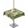 thumbnail image 1 of Fsddascl Green Botanical Outdoor Tablecloth - 54x54 Inch Square Dining Table Cover, Rustic Spring Summer Botanical Waterproof Outdoor Table Cloth with Umbrella Hole & Zipper for Picnic/Patio/Party, 1 of 7