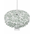 thumbnail image 1 of Fsddascl Green Botanical Outdoor Tablecloth - 60 Inch Round Dining Table Cover, Vintage Leaf Pastoral Rustic Waterproof Outdoor Table Cloth with Umbrella Hole & Zipper for Picnic/Patio/Party, 1 of 7