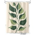 thumbnail image 1 of Fsddascl Green Botanical Shower Curtain Set - Standard 72" x 72" Washable Bathtub Curtain with 12 Hooks, Elegant Tropical Leaf Summer Waterproof Fabric Stall Shower Curtains for Bathroom/Bathtub, 1 of 6