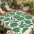 thumbnail image 1 of Fsddascl Green Spring Floral Outdoor Rug for Patio/Deck/Porch, Non-Slip Large Area Rug 4 x 6 Ft, Summer Flower Pastoral Indoor Outdoor Rugs Washable Area Rugs, Reversible Camping Rug Carpet Runner, 1 of 5