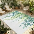 thumbnail image 1 of Fsddascl Green Vines Outdoor Rug for Patio/Deck/Porch, Non-Slip Large Area Rug 5 x 8 Ft, Spring Botanical Budding Leaves Plants Indoor Outdoor Rugs Washable Area Rugs, Reversible Camping Rug Carpet, 1 of 5