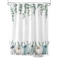 thumbnail image 1 of Fsddascl Grey Blue Pumps Fall Shower Curtain Set - 48" x 72" Washable Bathtub Curtain with 12 Hooks, Thanksgiving Eucalyptus Leaves Waterproof Fabric Stall Shower Curtains for Bathroom/Bathtub Décor, 1 of 6