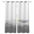 thumbnail image 1 of Fsddascl Grey Ombre Blackout Curtains for Bedroom/Living Room, Thermal Insulated Kitchen Curtains, Summer Minimalist Ocean Waves Grommet Darkening Window Treatment Drapes 52"x84"x2, 1 of 8