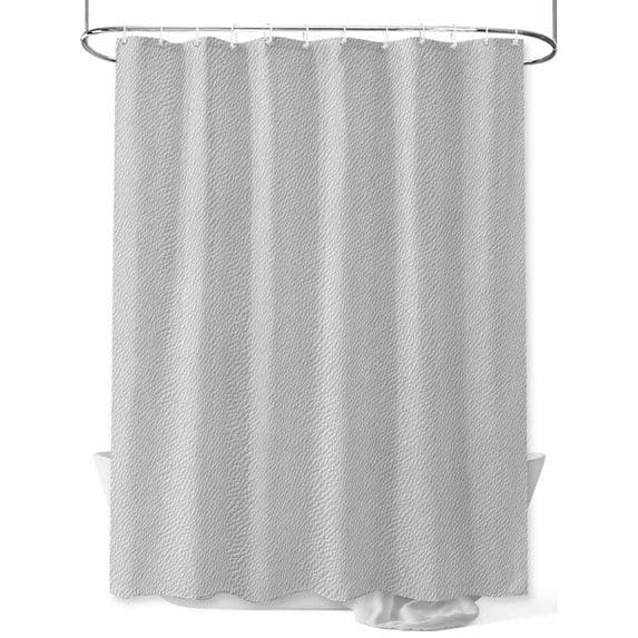 Fsddascl Grey Shower Curtain Set - Extra Long 72" x 96" Bathtub Curtain with 12 Hooks, Vintage Leather Patterned Texture Solid Modern Waterproof Fabric Stall Shower Curtains for Bathroom/Bathtub