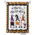 thumbnail image 1 of Fsddascl Halloween Gnomes Shower Curtain Set - Small 36" x 72" Washable Bathtub Curtain with 12 Hooks, Spooky Pumpkins Orange Black Plaid Waterproof Fabric Stall Shower Curtains for Bathroom/Bathtub, 1 of 6