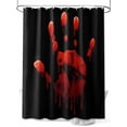 thumbnail image 1 of Fsddascl Halloween Shower Curtain Set - Standard 72" x 72" Washable Bathtub Curtain with 12 Hooks, Horror Blood Palm Print Halloween Waterproof Fabric Stall Shower Curtains for Bathroom/Bathtub, 1 of 6