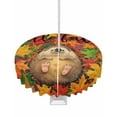 thumbnail image 1 of Fsddascl Hello Fall Outdoor Tablecloth - 60 Inch Round Dining Table Cover, Hedgehog Orange Green Thanksgiving Waterproof Outdoor Table Cloth with Umbrella Hole & Zipper for Picnic/Patio/Party, 1 of 7