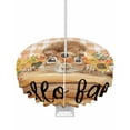 thumbnail image 1 of Fsddascl Hello Fall Squirrel Outdoor Tablecloth - 54 Inch Round Dining Table Cover, Pumpkins Thanksgiving Orange Plaid Waterproof Outdoor Table Cloth with Umbrella Hole & Zipper for Picnic/Patio, 1 of 7