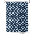 thumbnail image 1 of Fsddascl Lake Blue Moroccon Shower Curtain Set - 66" x 72" Washable Bathtub Curtain with 12 Hooks, Minimalist Ethnic Bohemian Aesthetic Waterproof Fabric Stall Shower Curtains for Bathroom/Bathtub, 1 of 6