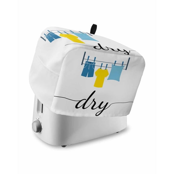 Fsddascl Laundry Room Small Toaster Cover 2 Slice, Kitchen Appliance Covers, Modern Minimalist Drying Clothes Toaster Oven Cover with Loop, Bread Machine Cover Polyester Dust Cover Protection