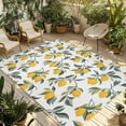 thumbnail image 1 of Fsddascl Lemon Leaves Outdoor Rug for Patio/Deck/Porch, Non-Slip Large Area Rug 5 x 8 Ft, Summer Botanical Indoor Outdoor Rugs Washable Area Rugs, Reversible Camping Rug Carpet Runner, 1 of 5