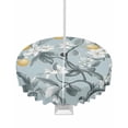 thumbnail image 1 of Fsddascl Lemon Leaves Outdoor Tablecloth - 60 Inch Round Dining Table Cover, Garden Floral Branch Leaf Summer Fruit Waterproof Outdoor Table Cloth with Umbrella Hole & Zipper for Picnic/Patio/Party, 1 of 7