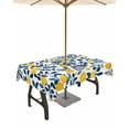 thumbnail image 1 of Fsddascl Lemon Outdoor Tablecloth - 52x70 Inch Rectangle Dining Table Cover, Fruit Leaf Branch Summer Spring Pastoral Waterproof Outdoor Table Cloth with Umbrella Hole & Zipper for Picnic/Patio, 1 of 7