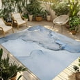 thumbnail image 1 of Fsddascl Marble Blue Outdoor Rug for Patio/Deck/Porch, Non-Slip Large Area Rug 4 x 6 Ft, Modern Abstract Ink Painting Luxury Indoor Outdoor Rugs Washable Area Rugs, Reversible Camping Rug Carpet, 1 of 5