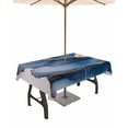 thumbnail image 1 of Fsddascl Marble Navy Blue Outdoor Tablecloth - 60x84 Inch Rectangle Dining Table Cover, Modern Ink Painted Artwork Waterproof Outdoor Table Cloth with Umbrella Hole & Zipper for Picnic/Patio/Party, 1 of 7
