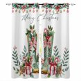 thumbnail image 1 of Fsddascl Merry Christmas Blackout Curtains for Bedroom/Living Room, Thermal Insulated Kitchen Curtains, Winter Boots Pine Cone Branches Berry Grommet Darkening Window Treatment Drapes 52"x63"x2, 1 of 6