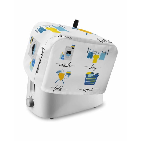 Fsddascl Modern Minimalist Toaster Cover 4 Slice, Large Kitchen Appliance Covers, Cartoon Laundry Room Washing Machine Toaster Oven Cover with Loop, Bread Machine Cover Dust Cover Protection