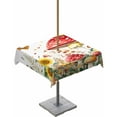 thumbnail image 1 of Fsddascl Mushroom Outdoor Tablecloth - 54x54 Inch Square Dining Table Cover, Sunflower Botanical Spring Butterfly Waterproof Outdoor Table Cloth with Umbrella Hole & Zipper for Picnic/Patio/Party, 1 of 7