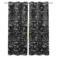 thumbnail image 1 of Fsddascl Nautical Black Blackout Curtains for Bedroom/Living Room, Thermal Insulated Kitchen Curtains, Anchor Rudder Compass Sailing Boat Grommet Darkening Window Treatment Drapes 27.5"x39"x2, 1 of 6