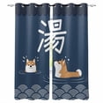 thumbnail image 1 of Fsddascl Navy Blue Cute Puppy Blackout Curtains for Bedroom/Living Room, Thermal Insulated Kitchen Curtains, Modern Abstract Dog Bathing Grommet Darkening Window Treatment Drapes 42"x63"x2, 1 of 6