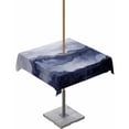 thumbnail image 1 of Fsddascl Navy Blue Ombre Mountain Outdoor Tablecloth - 60x60 Inch Square Dining Table Cover, Nature Abstract Art Marble Waterproof Outdoor Table Cloth with Umbrella Hole & Zipper for Picnic/Patio, 1 of 7