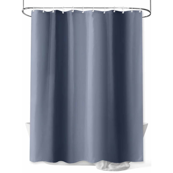 Fsddascl Navy Blue Ombre Shower Curtain Set - Small 36" x 72" Washable Bathtub Curtain with 12 Hooks, Grey Modern Art Farmhouse Waterproof Fabric Stall Shower Curtains for Bathroom/Bathtub Décor