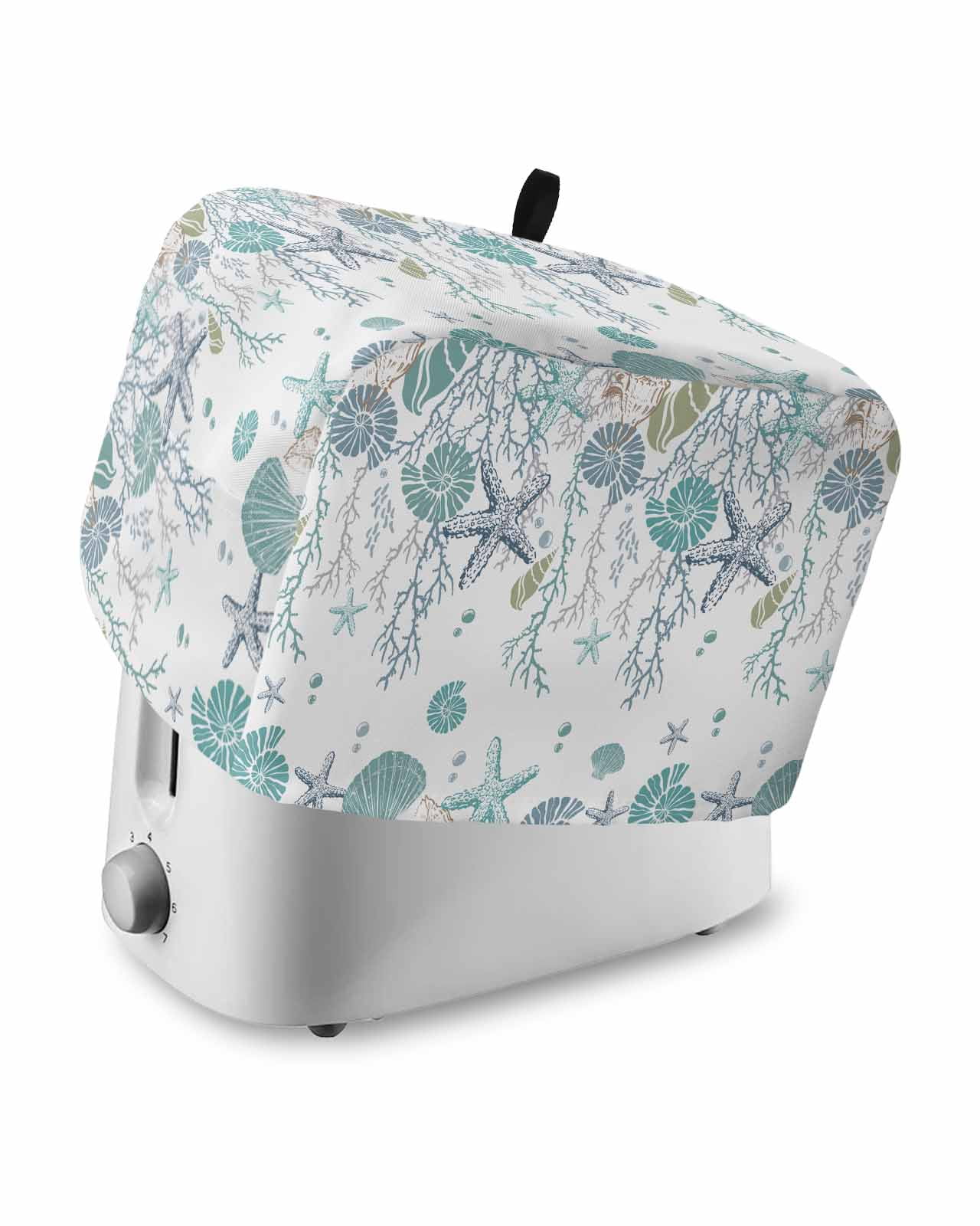 Beach Seashell Toaster Cover For 2-Slice Toasters - Water-Resistant, Dust Protection With Hang Loop