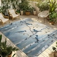 thumbnail image 1 of Fsddascl Oil Painting Forest Outdoor Rug for Patio/Deck/Porch, Non-Slip Large Area Rug 5 x 8 Ft, Retro Branches Birds Botanical Indoor Outdoor Rugs Washable Area Rugs, Reversible Camping Rug Carpet, 1 of 5