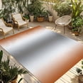 thumbnail image 1 of Fsddascl Orange Grey Outdoor Rug for Patio/Deck/Porch, Non-Slip Large Area Rug 5 x 8 Ft, Gray Farmhouse Modern Rustic Indoor Outdoor Rugs Washable Area Rugs, Reversible Camping Rug Carpet Runner, 1 of 5