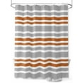 thumbnail image 1 of Fsddascl Orange Grey Striped Shower Curtain Set - Standard 72" x 72" Washable Bathtub Curtain with 12 Hooks, Horizontal Lines Simple Minimalist Waterproof Fabric Stall Shower Curtains for Bathroom, 1 of 6