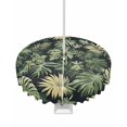 thumbnail image 1 of Fsddascl Palm Tree Leaves Outdoor Tablecloth - 54 Inch Round Dining Table Cover, Summer Tropical Green Botanical Waterproof Outdoor Table Cloth with Umbrella Hole & Zipper for Picnic/Patio/Party, 1 of 7