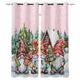 thumbnail image 1 of Fsddascl Pink Christmas Gnomes Blackout Curtains for Bedroom/Living Room, Thermal Insulated Kitchen Curtains, Xmas Winter Forest Pine Tree Grommet Darkening Window Treatment Drapes 52"x63"x2, 1 of 6