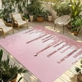 thumbnail image 1 of Fsddascl Pink Glowing Fluid Outdoor Rug for Patio/Deck/Porch, Non-Slip Large Area Rug 5 x 8 Ft, Romantic Modern Droplet Indoor Outdoor Rugs Washable Area Rugs, Reversible Camping Rug Carpet Runner, 1 of 5