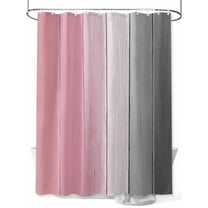 Fsddascl Pink Gray Ombre Shower Curtain Set - Small 36" x 72" Washable Bathtub Curtain with 12 Hooks, Vintage Country Wooden Waterproof Fabric Stall Shower Curtains for Bathroom/Bathtub Décor