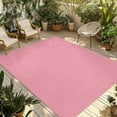 thumbnail image 1 of Fsddascl Pink Outdoor Rug for Patio/Deck/Porch, Non-Slip Large Area Rug 4 x 6 Ft, Pure Pink Indoor Outdoor Rugs Washable Area Rugs, Reversible Camping Rug Carpet Runner, 1 of 5