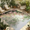 thumbnail image 1 of Fsddascl Pink Roses Spring Floral Outdoor Rug for Patio/Deck/Porch, Non-Slip Large Area Rug 4 x 6 Ft, Summer Botanical Flowers Indoor Outdoor Rugs Washable Area Rugs, Reversible Camping Rug Carpet, 1 of 5