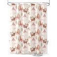 thumbnail image 1 of Fsddascl Pink Western Cowboy Shower Curtain Set - 36" x 78" Washable Bathtub Curtain with 12 Hooks, Retro Ethnic Horse Cactus Plants Waterproof Fabric Stall Shower Curtains for Bathroom/Bathtub, 1 of 6