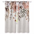 thumbnail image 1 of Fsddascl Pink White Floral Fall Blackout Curtains for Bedroom/Living Room, Thermal Insulated Kitchen Curtains, Autumn Botanical Leaves Rustic Grommet Darkening Window Treatment Drapes 52"x84"x2, 1 of 6