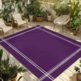thumbnail image 1 of Fsddascl Pure Dark Purple Outdoor Rug for Patio/Deck/Porch, Non-Slip Large Area Rug 5 x 8 Ft, Simple Solid Color Indoor Outdoor Rugs Washable Area Rugs, Reversible Camping Rug Carpet Runner, 1 of 5