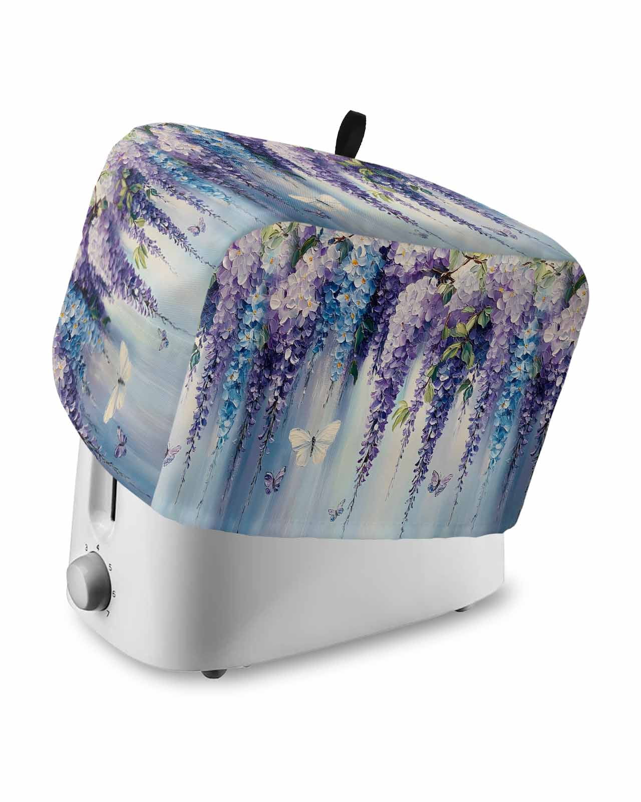 Fsddascl Purple Blue Botanical Small Toaster Cover 2 Slice, Kitchen ...