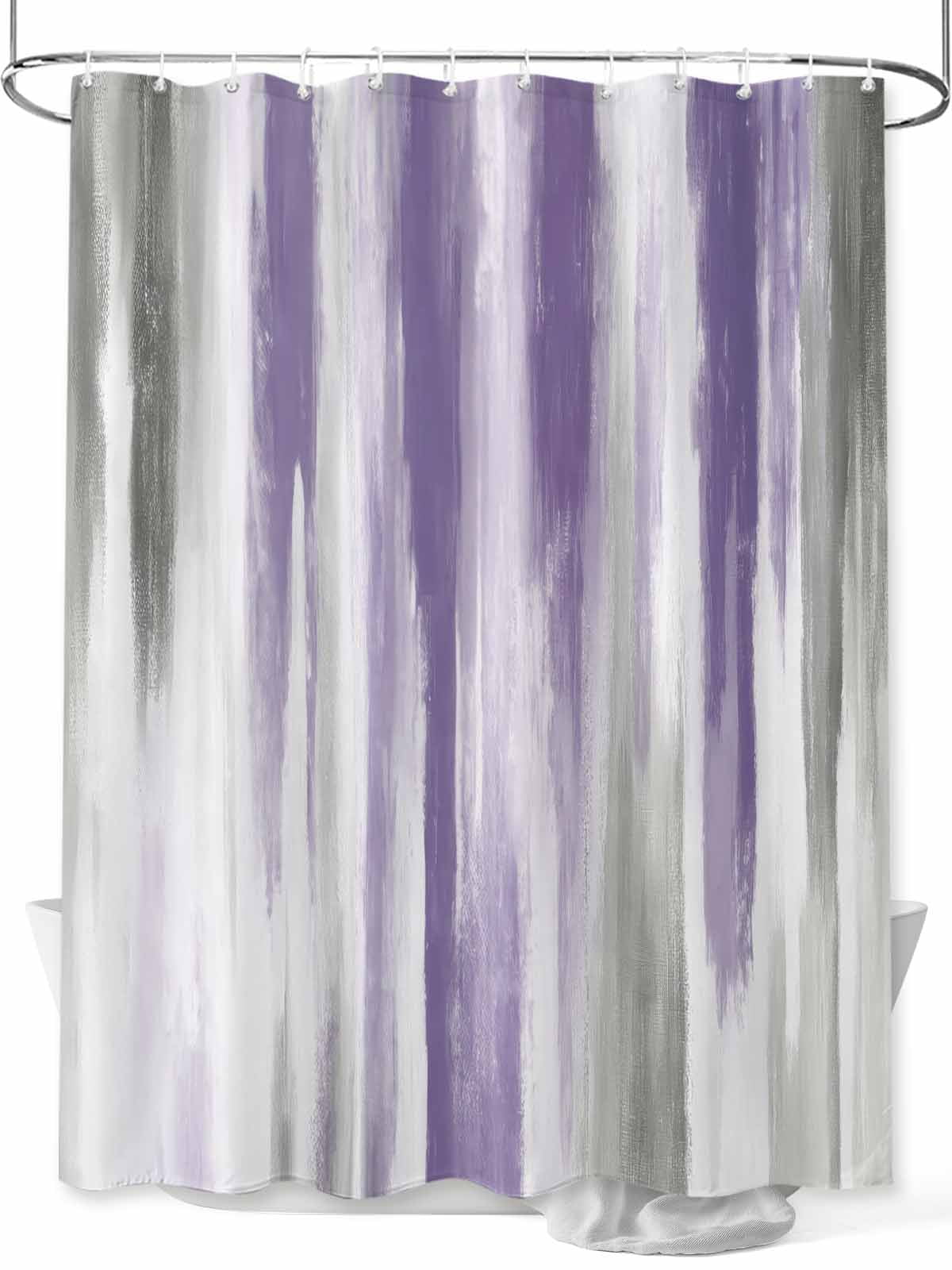 Purple And Gray Shower Curtainnull