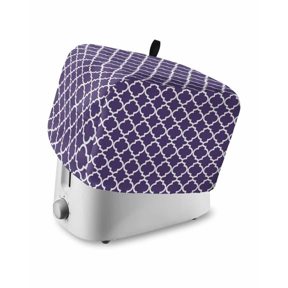 Fsddascl Purple Moroccon Toaster Cover 2 Slice, Small Kitchen Appliance Covers, Country Chic Ethnic Minimalist Motifs Toaster Oven Cover with Loop, Bread Machine Cover Dust Cover Protection