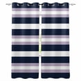 thumbnail image 1 of Fsddascl Purple Navy Blue Striped Blackout Curtains for Bedroom/Living Room, Thermal Insulated Kitchen Curtains, Abstract Gradient Lines Art Grommet Darkening Window Treatment Drapes 42"x84"x2, 1 of 8